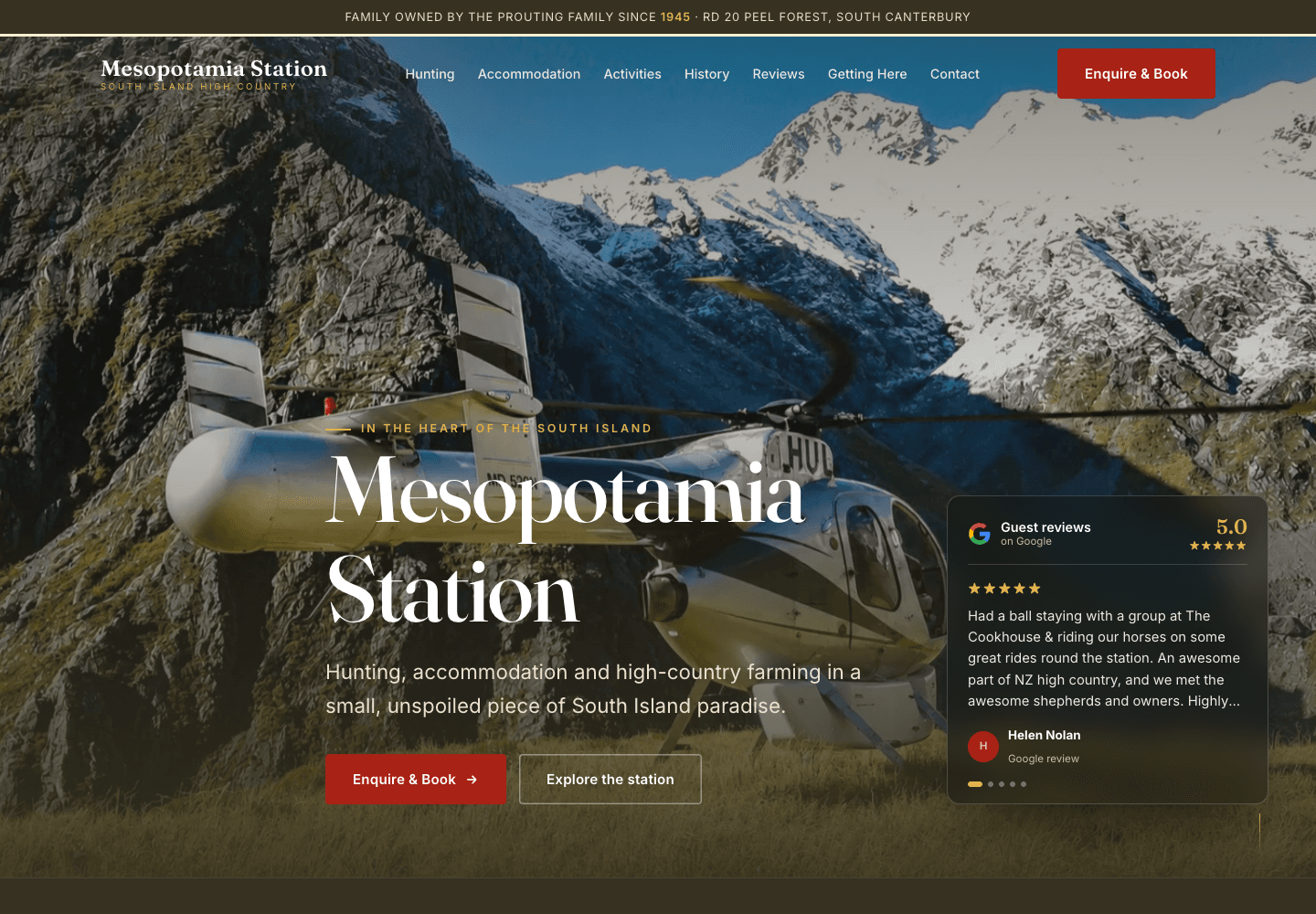 Mesopotamia Station desktop website